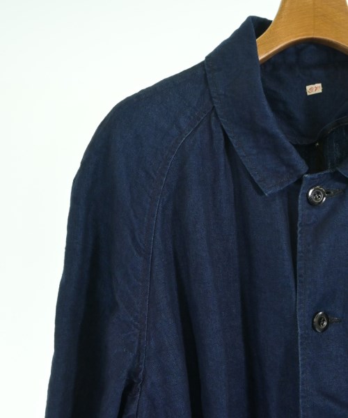 OUTIL（ウティ）ステンカラーコート 青 サイズ:3(L位) メンズ/2200636412026