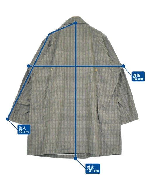 OUTIL（ウティ）ステンカラーコート グレー サイズ:4(XL位) メンズ/2200663357031