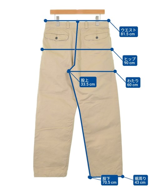 OUTIL（ウティ）チノパン ベージュ サイズ:3(L位) メンズ/2200662717058