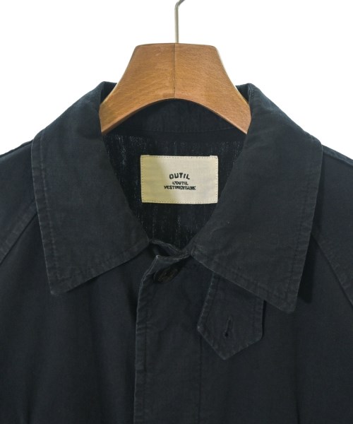 OUTIL（ウティ）ステンカラーコート 黒 サイズ:1(S位) メンズ/2200664399023