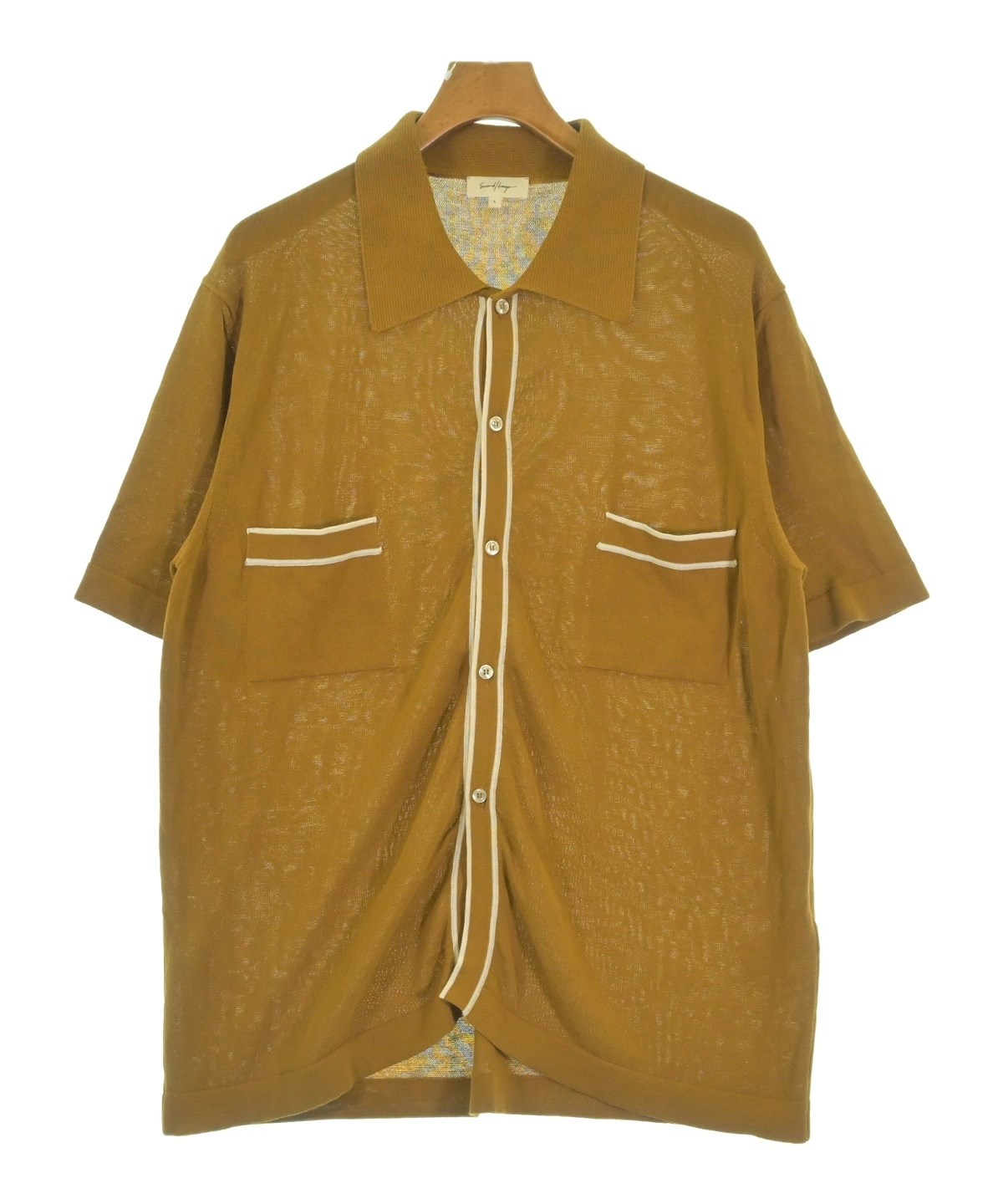 Second/Layer セカンドレイヤー カーディガン L カーキ 【古着】【中古】【送料無料】 Second/Layer（セカンドレイヤー）カーディガン カーキ サイズ:L