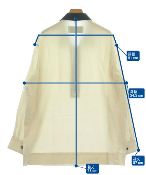 OVERCOAT（オーバーコート）カジュアルシャツ 白 サイズ:1(S位) メンズ/2200627688096