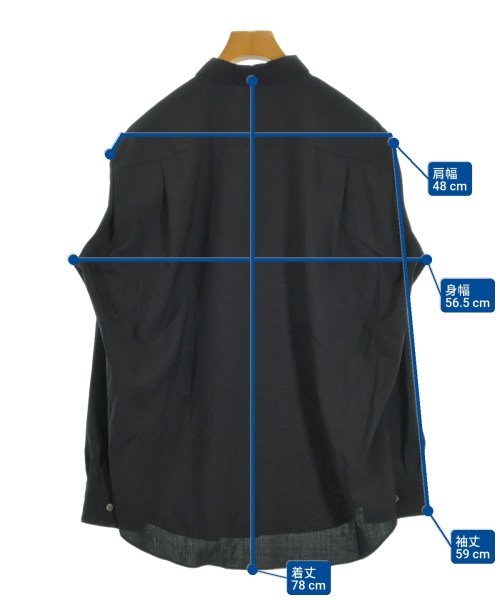 OVERCOAT（オーバーコート）カジュアルシャツ 黒 サイズ:1(S位) メンズ/2200651184250