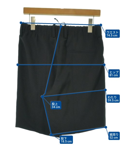 OVERCOAT（オーバーコート）ショートパンツ 黒 サイズ:M メンズ/2200658598029