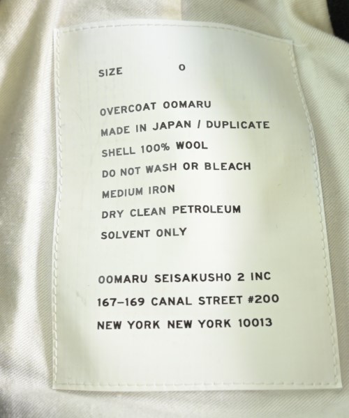 OVERCOAT（オーバーコート）ステンカラーコート 黒 サイズ:0(XS位) レディース/2200648986027