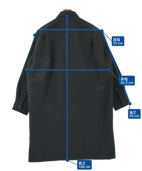OVERCOAT（オーバーコート）ステンカラーコート 黒 サイズ:L メンズ/2200678634028