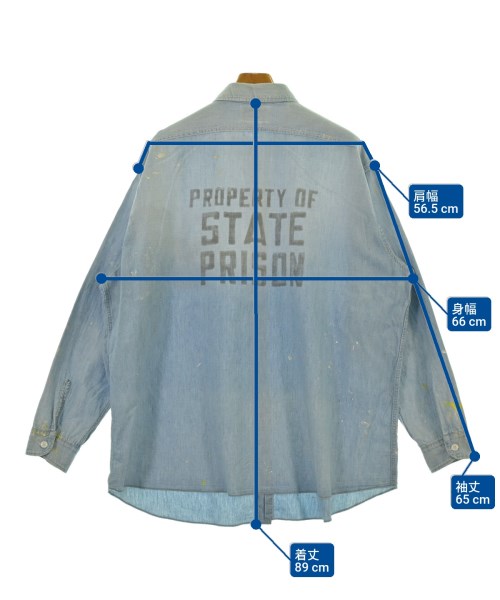 BOW WOW（バウワウ）カジュアルシャツ 青 サイズ:XL メンズ/2200662960041