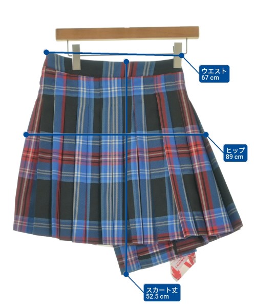 CHARLES JEFFREY LOVERBOY（チャールズジェフリーラバーボーイ）ミニスカート 青 サイズ:34(XXS位) レディース/2200620591010