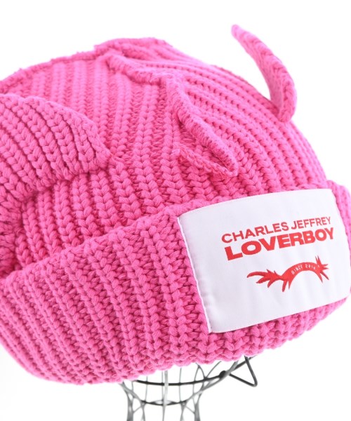 CHARLES JEFFREY LOVERBOY（チャールズジェフリーラバーボーイ）ニットキャップ・ビーニー ピンク サイズ:- メンズ/2200677017747