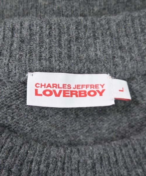 CHARLES JEFFREY LOVERBOY（チャールズジェフリーラバーボーイ）ニット・セーター グレー サイズ:L メンズ/2200670138128