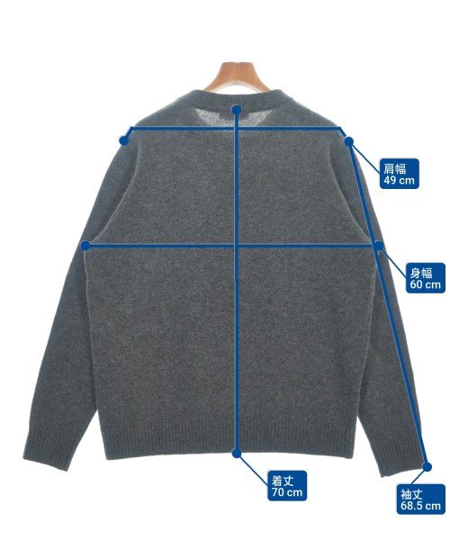 CHARLES JEFFREY LOVERBOY（チャールズジェフリーラバーボーイ）ニット・セーター グレー サイズ:L メンズ/2200670138128