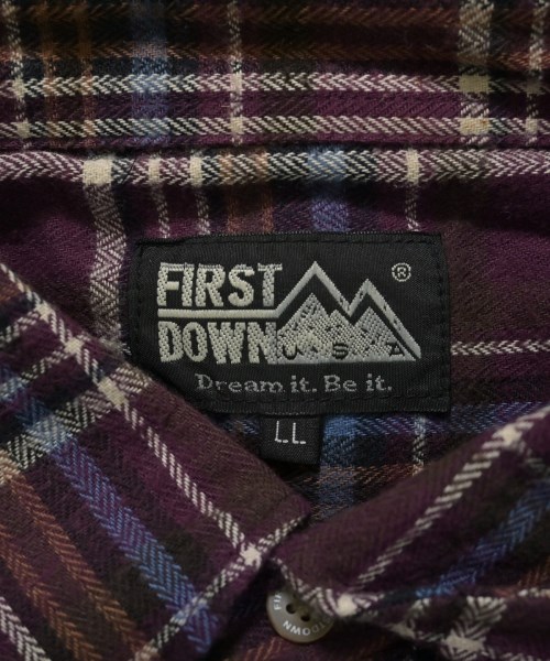 FIRST DOWN（ファーストダウン）カジュアルシャツ 紫 サイズ:LL メンズ/2200654932018