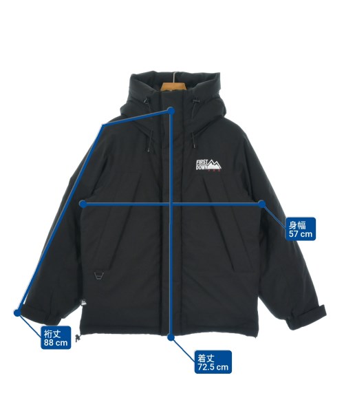 FIRST DOWN（ファーストダウン）ダウンジャケット/ダウンベスト 黒 サイズ:S メンズ/2200650058026