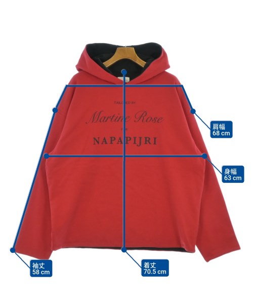 NAPA by Martine Rose（ナパバイマーティンローズ）パーカー 赤 サイズ:L メンズ/2200640574086