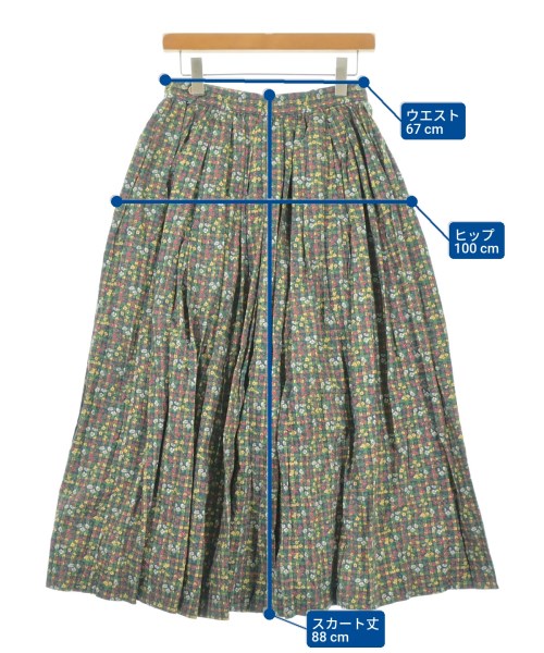 YAECA WRITE（ヤエカライト）ロング・マキシ丈スカート 緑 サイズ:M レディース/2200618521050