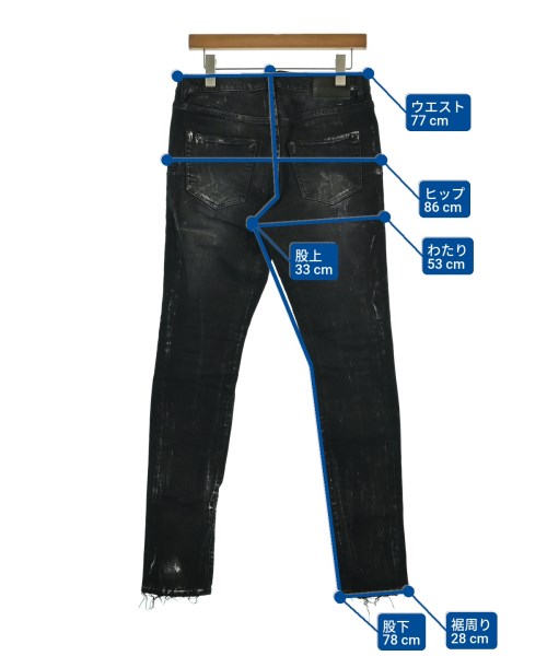 PURPLE（パープル）デニムパンツ 黒 サイズ:-(M位) メンズ/2200646983158