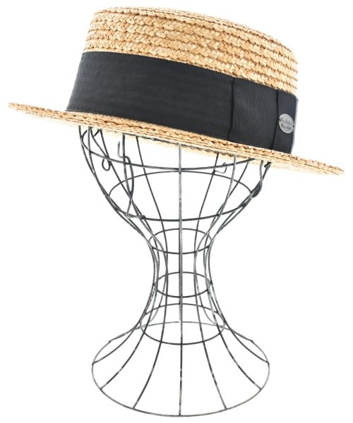 田中帽子店(タナカハット)ストローハット ベージュ サイズ:57.5cm/2200646616070