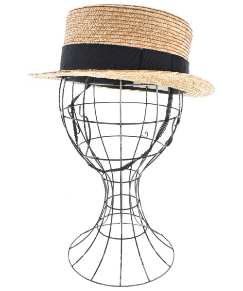 田中帽子店(タナカハット)ストローハット ベージュ サイズ:F/2200654708064