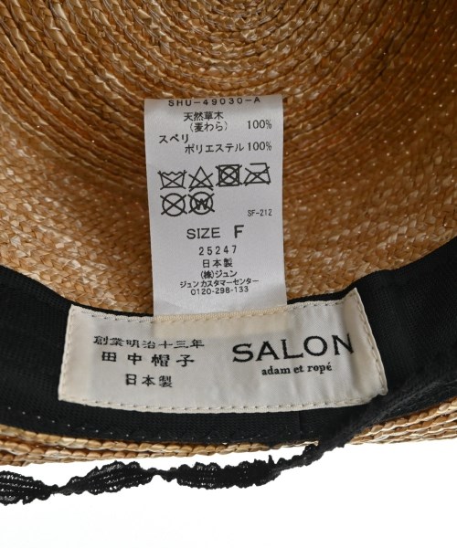 田中帽子店（タナカハット）ストローハット ベージュ サイズ:F レディース/2200654708064