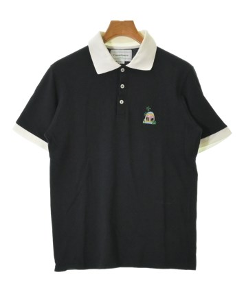 Casablanca モノグラム ニット ポロシャツ Casablanca リブニット ポロシャツ | ブラック | FARFETCH JP