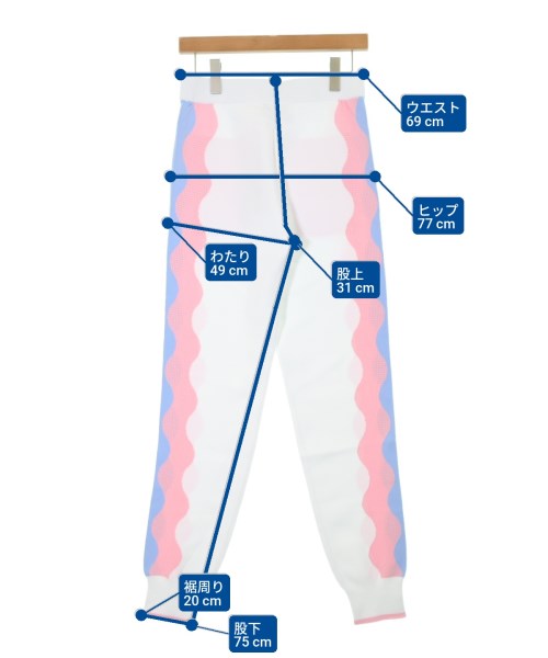 CASABLANCA（カサブランカ）スウェットパンツ 白 サイズ:S メンズ/2200640819309