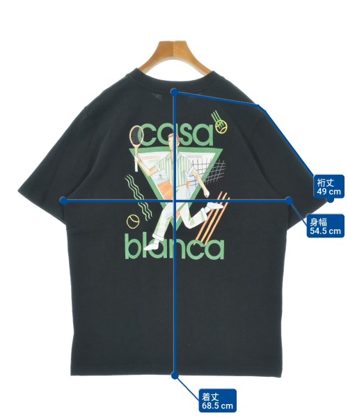 CASABLANCA（カサブランカ）Tシャツ・カットソー 黒 サイズ:L メンズ/2200658662041