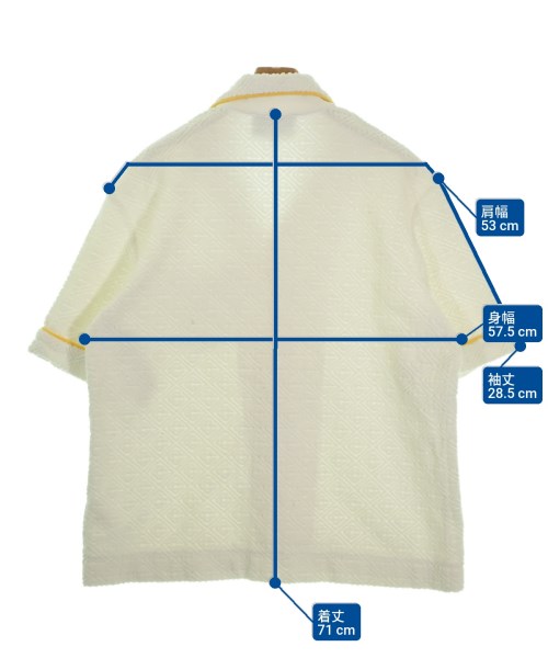 CASABLANCA（カサブランカ）カジュアルシャツ 白 サイズ:L メンズ/2200646510255