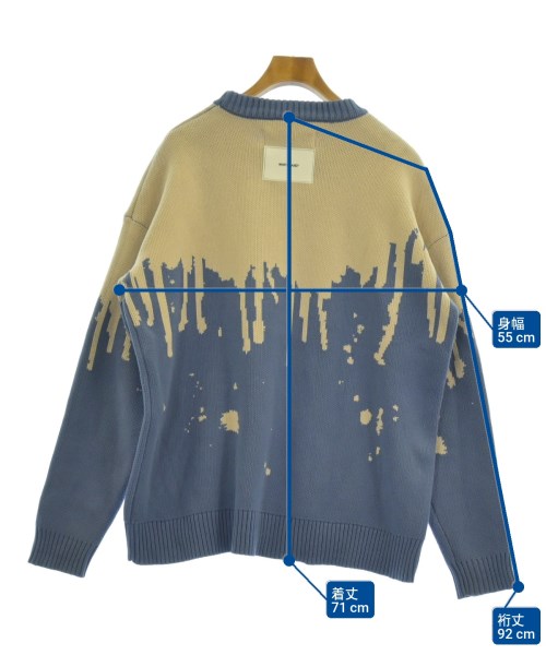 WHITELAND（ホワイトランド）ニット・セーター 青 サイズ:M メンズ/2200626704094