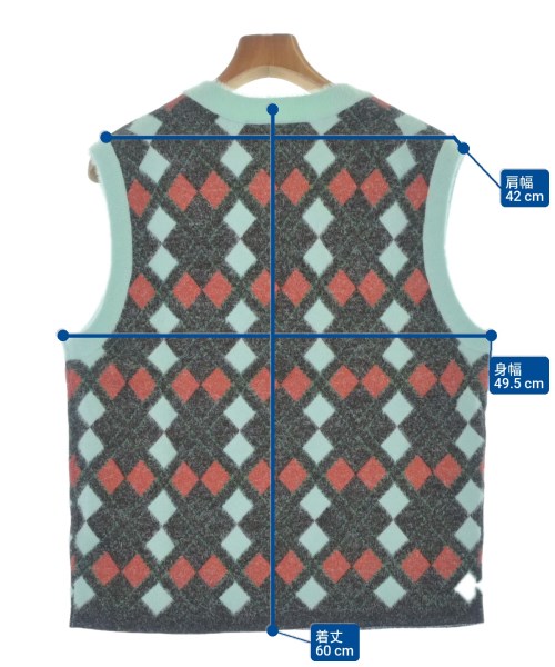 WALES BONNER（ウェールズボナー）ベスト 茶 サイズ:2XL メンズ/2200637131070