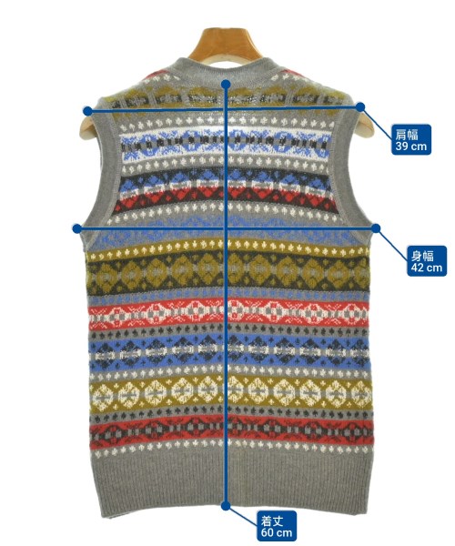 WALES BONNER（ウェールズボナー）ベスト グレー サイズ:XS メンズ/2200642892171