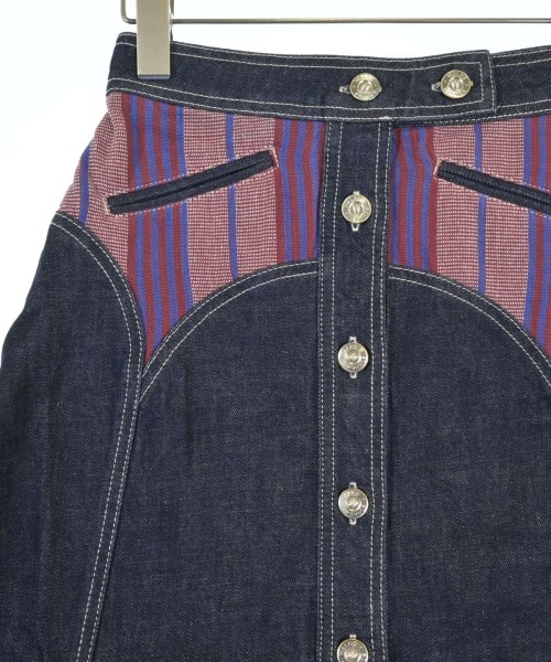 WALES BONNER（ウェールズボナー）ロング・マキシ丈スカート 紺 サイズ:38(XS位) レディース/2200644743198