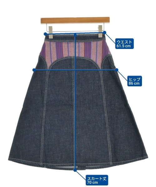 WALES BONNER（ウェールズボナー）ロング・マキシ丈スカート 紺 サイズ:38(XS位) レディース/2200644743198