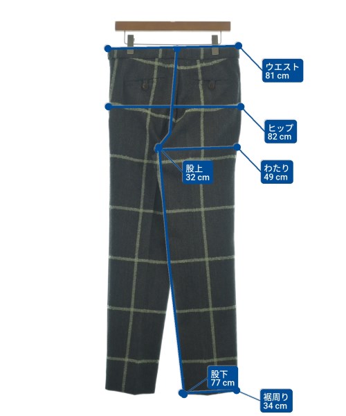 WALES BONNER（ウェールズボナー）スラックス グレー サイズ:46(M位) メンズ/2200656669035