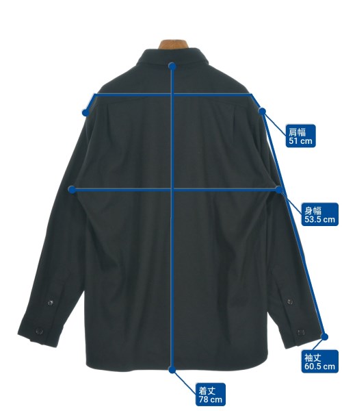 CARREMAN（キャリーマン）カジュアルシャツ 黒 サイズ:XL メンズ/2200651614016