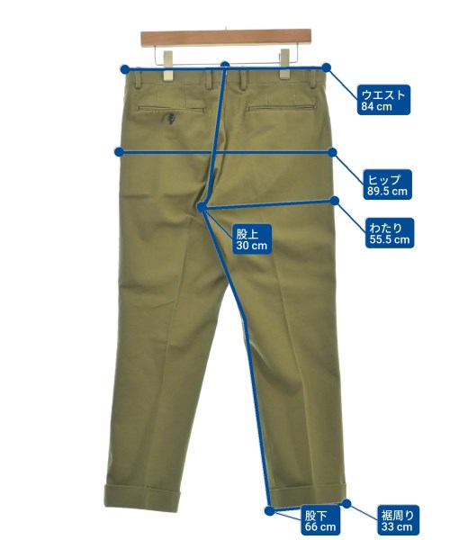 BRIGLIA 1949（ブリリア１９４９）クロップドパンツ カーキ サイズ:46(M位) メンズ/2200620043052