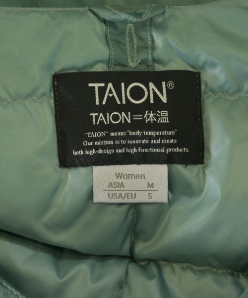 TAION（タイオン）ダウンジャケット/ダウンベスト 緑 サイズ:M レディース/2200633031022
