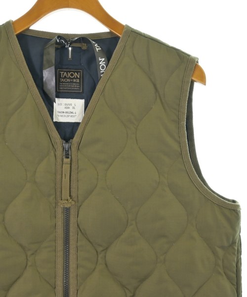 TAION（タイオン）ダウンジャケット/ダウンベスト カーキ サイズ:XL レディース/2200672873027