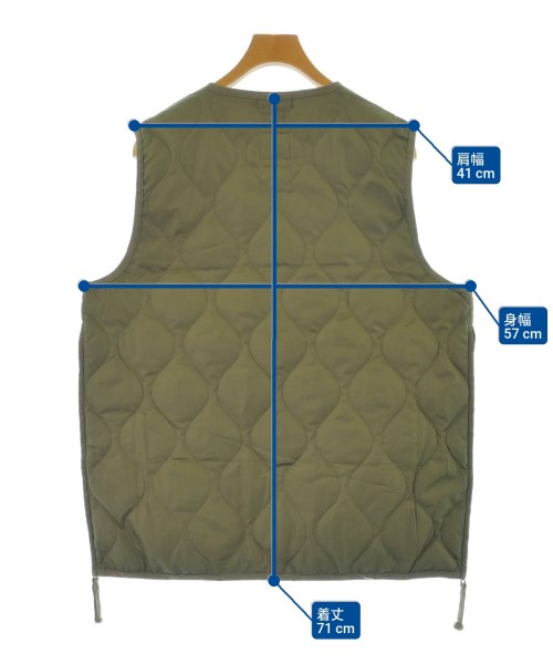 TAION（タイオン）ダウンジャケット/ダウンベスト カーキ サイズ:XL レディース/2200672873027