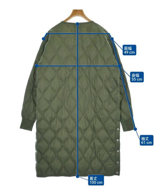 TAION（タイオン）ダウンコート カーキ サイズ:S レディース/2200673309105