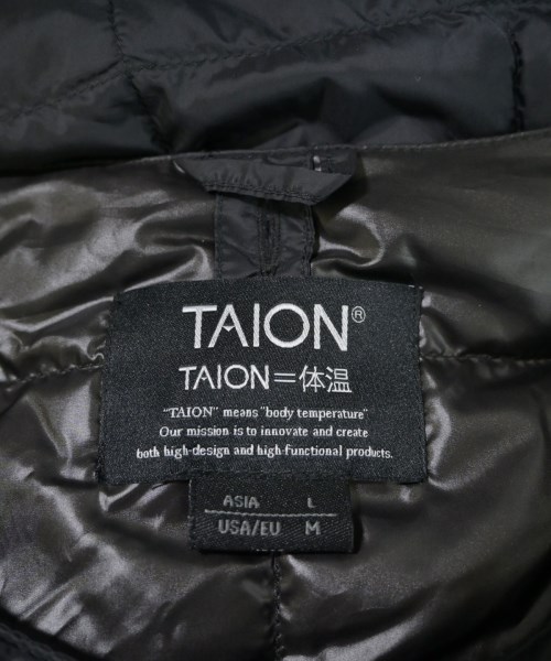 TAION（タイオン）ダウンジャケット/ダウンベスト 黒 サイズ:L メンズ/2200679878094