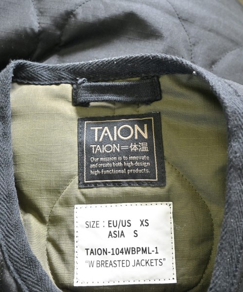TAION（タイオン）ダウンジャケット/ダウンベスト 黒 サイズ:S メンズ/2200679022053