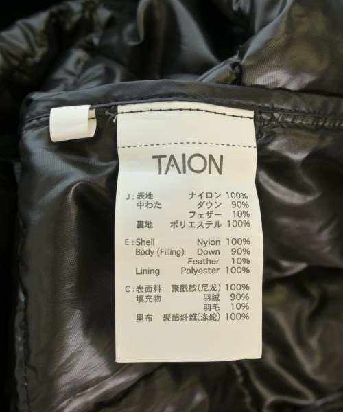TAION（タイオン）ダウンジャケット/ダウンベスト 黒 サイズ:S レディース/2200694490097