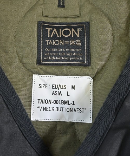 TAION（タイオン）ダウンジャケット/ダウンベスト 黒 サイズ:L メンズ/2200661205068
