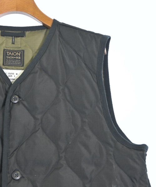 TAION（タイオン）ダウンジャケット/ダウンベスト 黒 サイズ:L メンズ/2200661205068