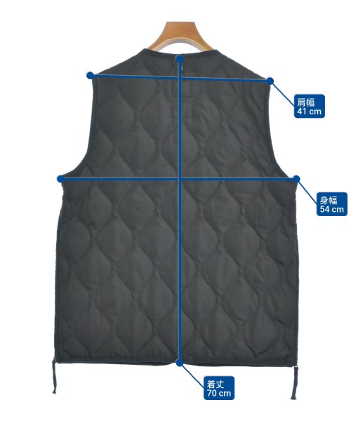 TAION（タイオン）ダウンジャケット/ダウンベスト 黒 サイズ:L メンズ/2200661205068