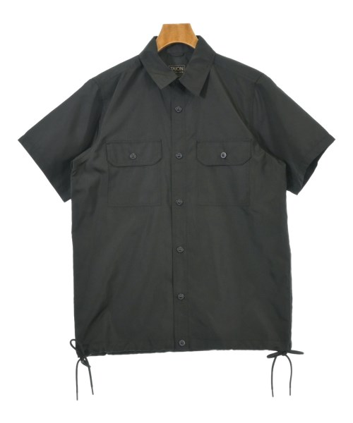 TAION(タイオン)カジュアルシャツ 黒 サイズ:S/2200658313066