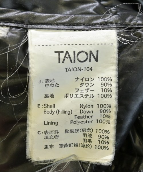 TAION（タイオン）ダウンジャケット/ダウンベスト 黒 サイズ:M メンズ/2200705467018