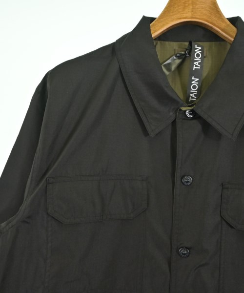 TAION（タイオン）ステンカラーコート 黒 サイズ:L メンズ/2200647865019