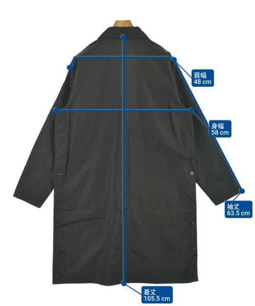 TAION（タイオン）ステンカラーコート 黒 サイズ:L メンズ/2200647865019