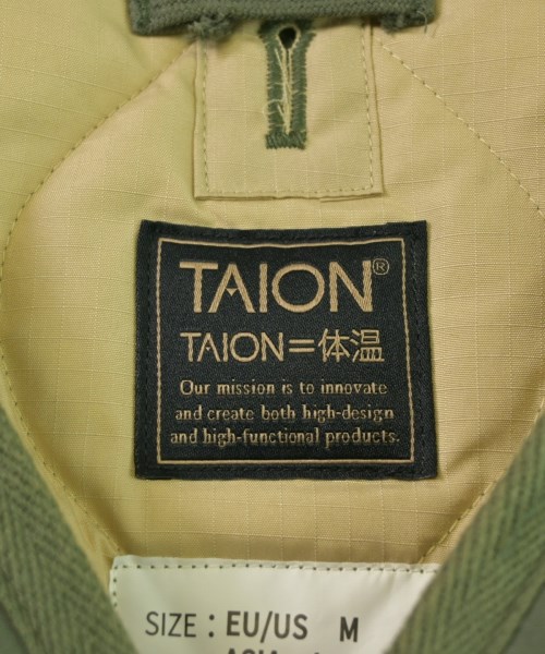 TAION（タイオン）ダウンジャケット/ダウンベスト カーキ サイズ:L メンズ/2200658573033